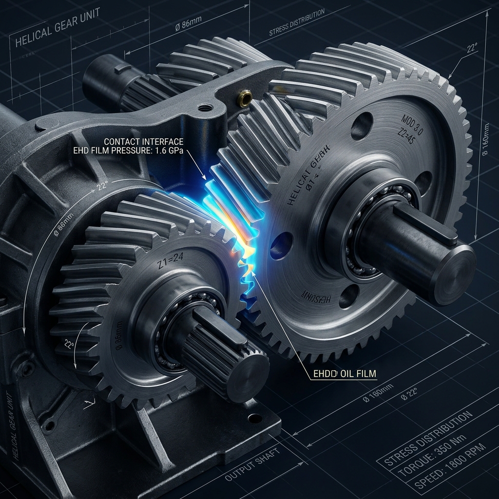 Elastohydrodynamic Lubrication (EHL) and Thermal Scuffing Design of Helical Gears