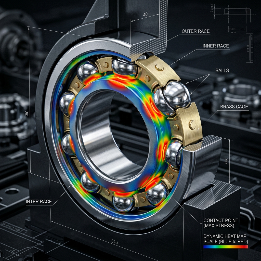 Fatigue Design and Contact Mechanics of Rolling Element Bearings under Variable Dynamic Loading