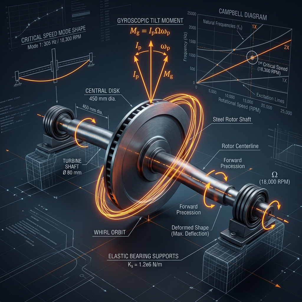 Rotor Dynamics & Gyroscopic Stability in High-Speed Turbines